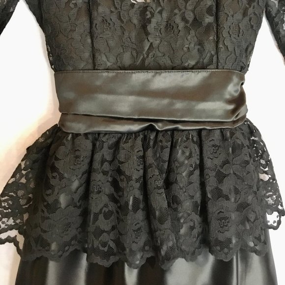 Vintage Gunne Sax dress Small Black 1980's-1990's - Picture 4 of 7